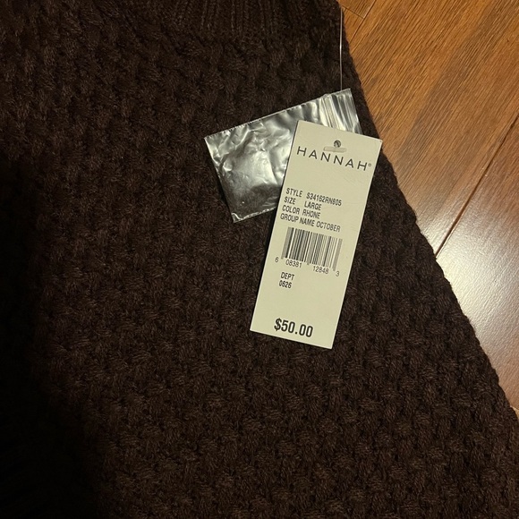 Hannah Brown Sleeveless Knit Vest Sz L NWT - Picture 4 of 5